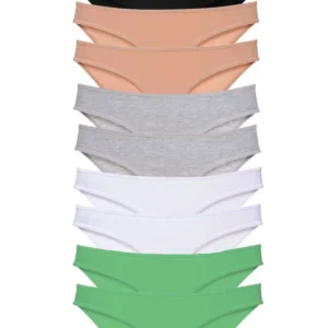 10 adet Süper Eko Set Likralı Kadın Slip Külot Siyah Ten Gri Beyaz Yeşil