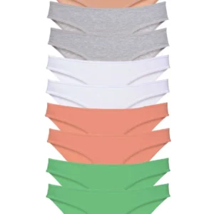 10 adet Süper Eko Set Likralı Kadın Slip Külot Ten Gri Beyaz Pudra Yeşil