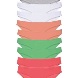 10 adet Süper Eko Set Likralı Kadın Slip Külot Gri Beyaz Pudra Yeşil Fuşya