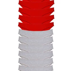 12 adet Eko Set Likralı Kadın Slip Külot Kırmızı Gri