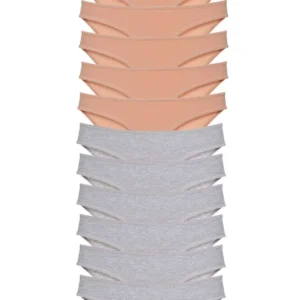 12 adet Süper Eko Set Likralı Kadın Slip Külot Ten Gri