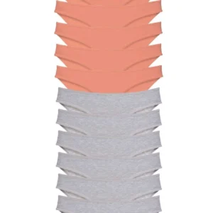 12 adet Süper Eko Set Likralı Kadın Slip Külot Pudra Gri