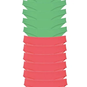 12 adet Eko Set Likralı Kadın Slip Külot Yeşil Fuşya