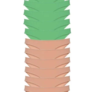 12 adet Süper Eko Set Likralı Kadın Slip Külot Yeşil Ten
