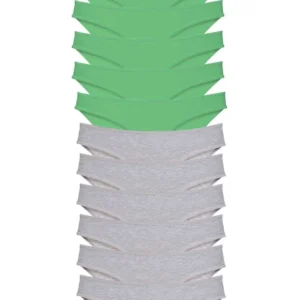 12 adet Süper Eko Set Likralı Kadın Slip Külot Yeşil Gri