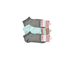 Gri ve Beyaz Kadın Bilek Çorap 3 çift