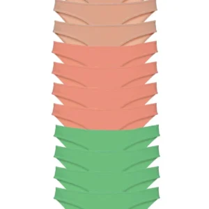 12 adet Süper Eko Set Likralı Kadın Slip Külot Ten Pudra Yeşil