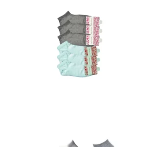 Gri ve Beyaz Kadın Bilek Çorap 6 çift