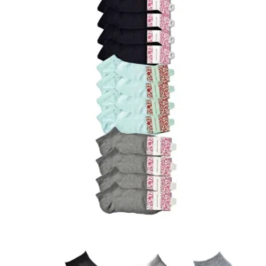 Siyah Gri ve Beyaz Kadın Bilek Çorap 12 çift