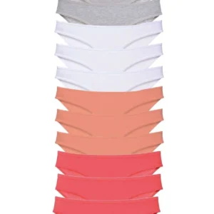 12 adet Süper Eko Set Likralı Kadın Slip Külot Gri Beyaz Pudra Fuşya