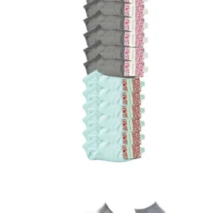 Gri ve Beyaz Kadın Bilek Çorap 12 çift