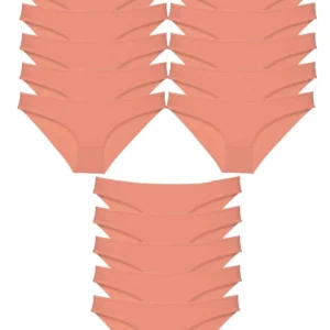 15 adet Süper Eko Set Likralı Kadın Slip Külot Pudra