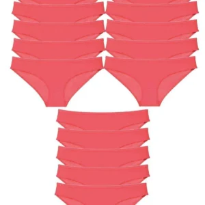 15 adet Süper Eko Set Likralı Kadın Slip Külot Fuşya