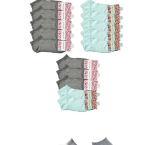 Gri ve Beyaz Kadın Bilek Çorap 15 çift