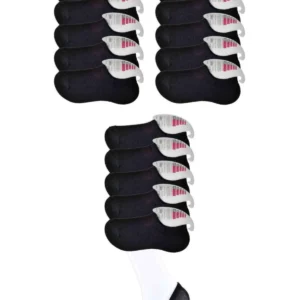 Siyah Kadın Görünmez Çorap 15 çift