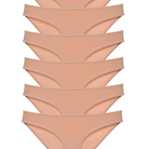 6 adet Süper Eko Set Likralı Kadın Slip Külot Ten