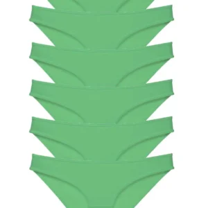 6 adet Süper Eko Set Likralı Kadın Slip Külot Yeşil