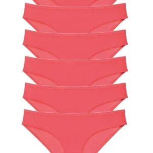 6 adet Süper Eko Set Likralı Kadın Slip Külot Fuşya