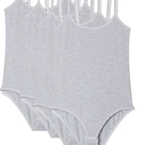 4 Adet İp Askılı Kadın Çıtçıtlı Body Gri