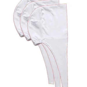 3 Adet Tesettür Bone Bağcıklı Likralı Beyaz