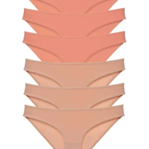 6 adet Süper Eko Set Likralı Kadın Slip Külot Pudra Ten