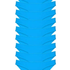 10 adet Süper Eko Set Likralı Kadın Slip Külot Mavi