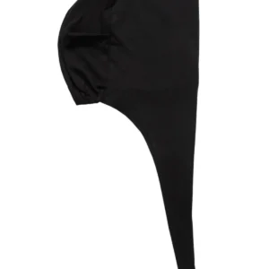 Tesettür Bone Bağcıklı Likralı Siyah