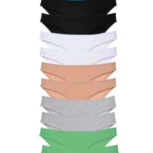 12 adet Eko Set Likralı Kadın Slip Külot Çok Renkli 5