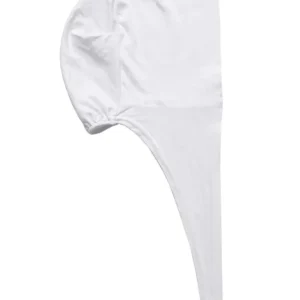 Tesettür Bone Bağcıklı Likralı Beyaz