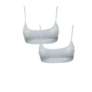 Pedli İp Askılı Gri Büstiyer 2 adet