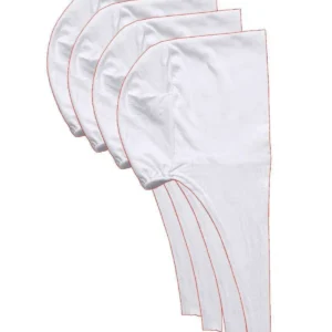 4 Adet Tesettür Bone Bağcıklı Likralı Beyaz