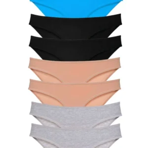 8 adet Süper Eko Set Likralı Kadın Slip Külot Siyah Ten Gri Mavi