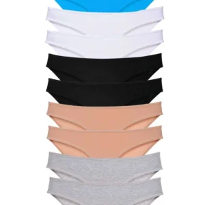 10 adet Süper Eko Set Likralı Kadın Slip Siyah Ten Gri Beyaz Mavi