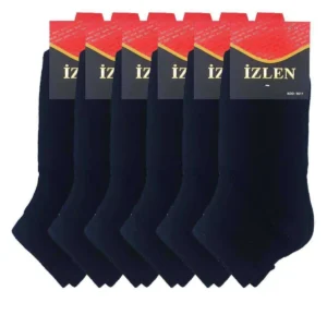 Siyah Erkek Kısa Spor Çorap 6 Çift