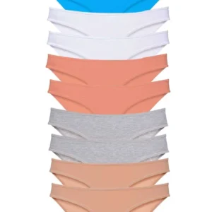 10 adet Süper Eko Set Likralı Kadın Slip Ten Gri Beyaz Pudra Mavi