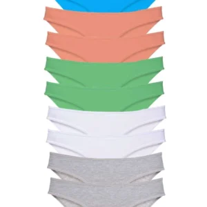 10 adet Süper Eko Set Likralı Kadın Slip Gri Beyaz Pudra Yeşil Mavi