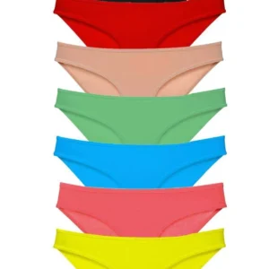 7 adet Süper Eko Set Likralı Kadın Slip Külot Çok Renkli