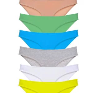 7 adet Süper Eko Set Likralı Kadın Slip Külot Çok Renkli