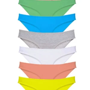 7 adet Süper Eko Set Likralı Kadın Slip Külot Çok Renkli