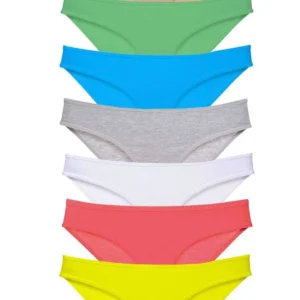 7 adet Süper Eko Set Likralı Kadın Slip Külot Çok Renkli