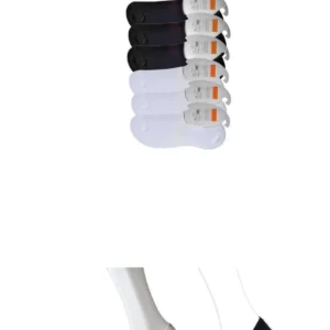 Siyah ve Beyaz Erkek Babet Çorap 6 çift