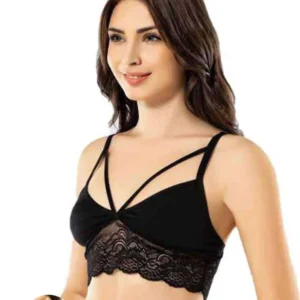 Kota 6 Adet Siyah Dantelli Büstiyer