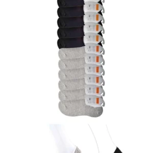 Siyah ve Gri Erkek Babet Çorap 12 çift