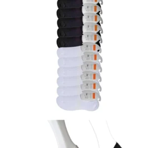 Siyah ve Beyaz Erkek Babet Çorap 12 çift