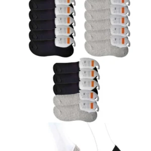 Siyah ve Gri Erkek Babet Çorap 15 çift
