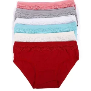 6 adet Kız Çocuk Dantelli Kız Bikini 408