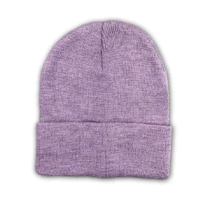 Unisex Basic Düz Katlamalı Bere Lila