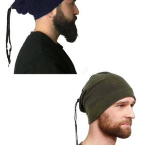 2 Adet Polar İpli Bere ve Boyunluk Lacivert Yeşil