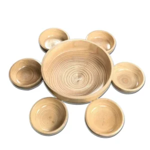 Ahşap Çerezlik Takımı Dişbudak 7 Parça