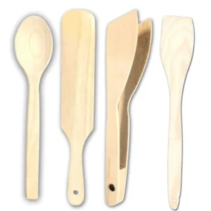 Pratik Kullanım Ahşap Mutfak Seti 4 parça